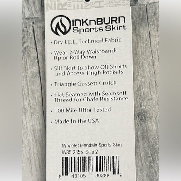 INK n BURN VIOLET MANDALA Technical Fabric Sports Skirt  Size 2 - Picture 9 of 12